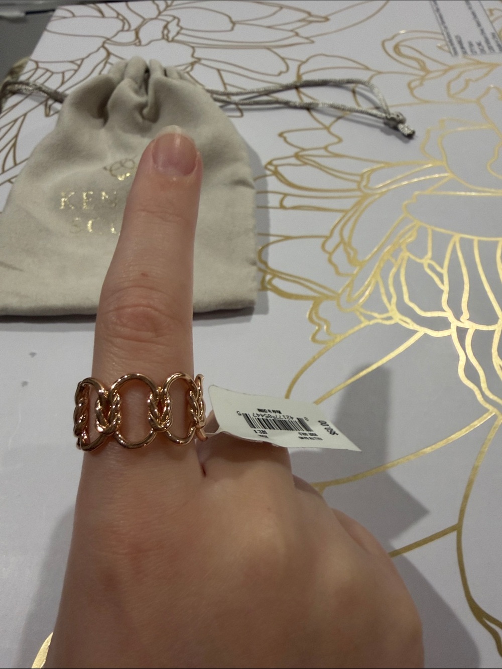 KENDRA SCOTT FALLYN RING ROSE GOLD 8 9 - Picture 9 of 9